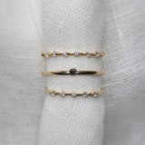 Wee Black Diamond Sparkle Band - Lelya - bespoke engagement and wedding rings made in Scotland, UK