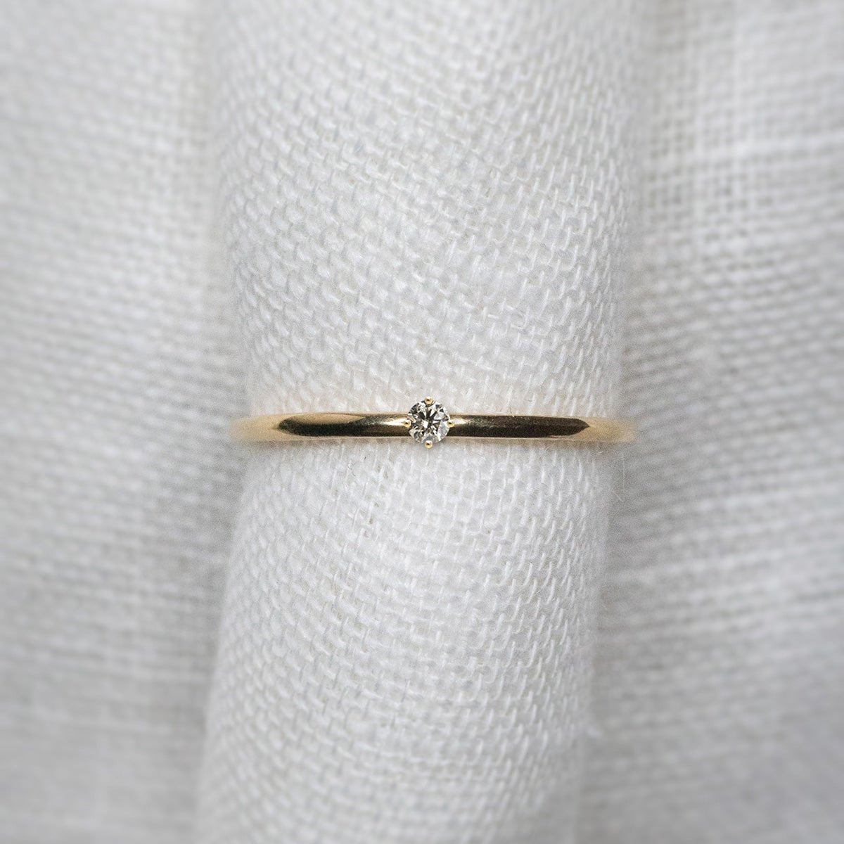 Wee Champagne Diamond Sparkle Band - Lelya - bespoke engagement and wedding rings made in Scotland, UK