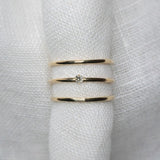 Wee Champagne Diamond Sparkle Band - Lelya - bespoke engagement and wedding rings made in Scotland, UK