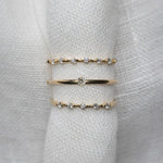 Wee Champagne Diamond Sparkle Band - Lelya - bespoke engagement and wedding rings made in Scotland, UK