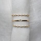 Wee Champagne Diamond Sparkle Band - Lelya - bespoke engagement and wedding rings made in Scotland, UK