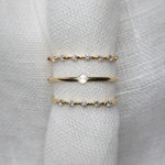Wee Icy Rose Cut Diamond Sparkle Band - Lelya - bespoke engagement and wedding rings made in Scotland, UK
