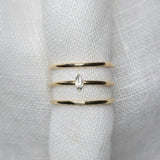Wee Light Salt and Pepper Marquise Diamond Sparkle Band - Lelya - bespoke engagement and wedding rings made in Scotland, UK